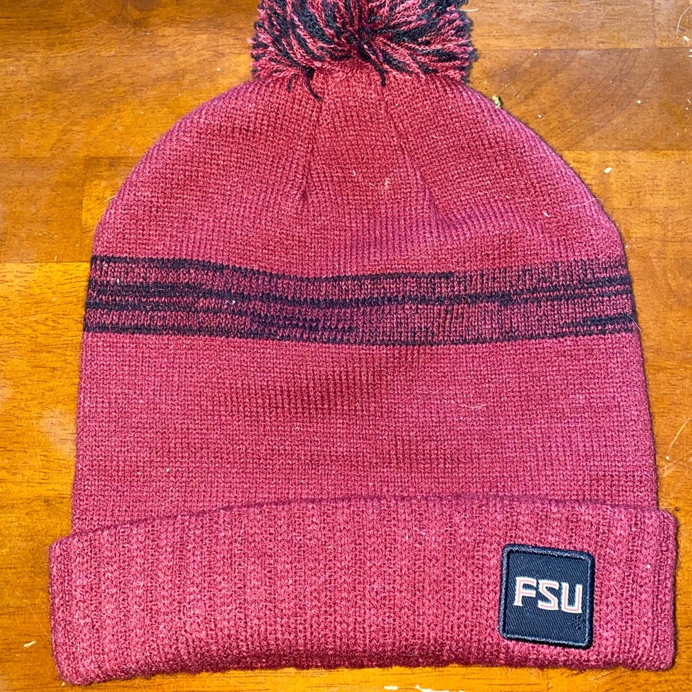 Nike Florida State university beanie hat toboggan burgundy and black adult